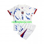Camisolas de futebol Noruega Erling Haaland 9 Criança Equipamento Alternativa 2024 Manga Curta